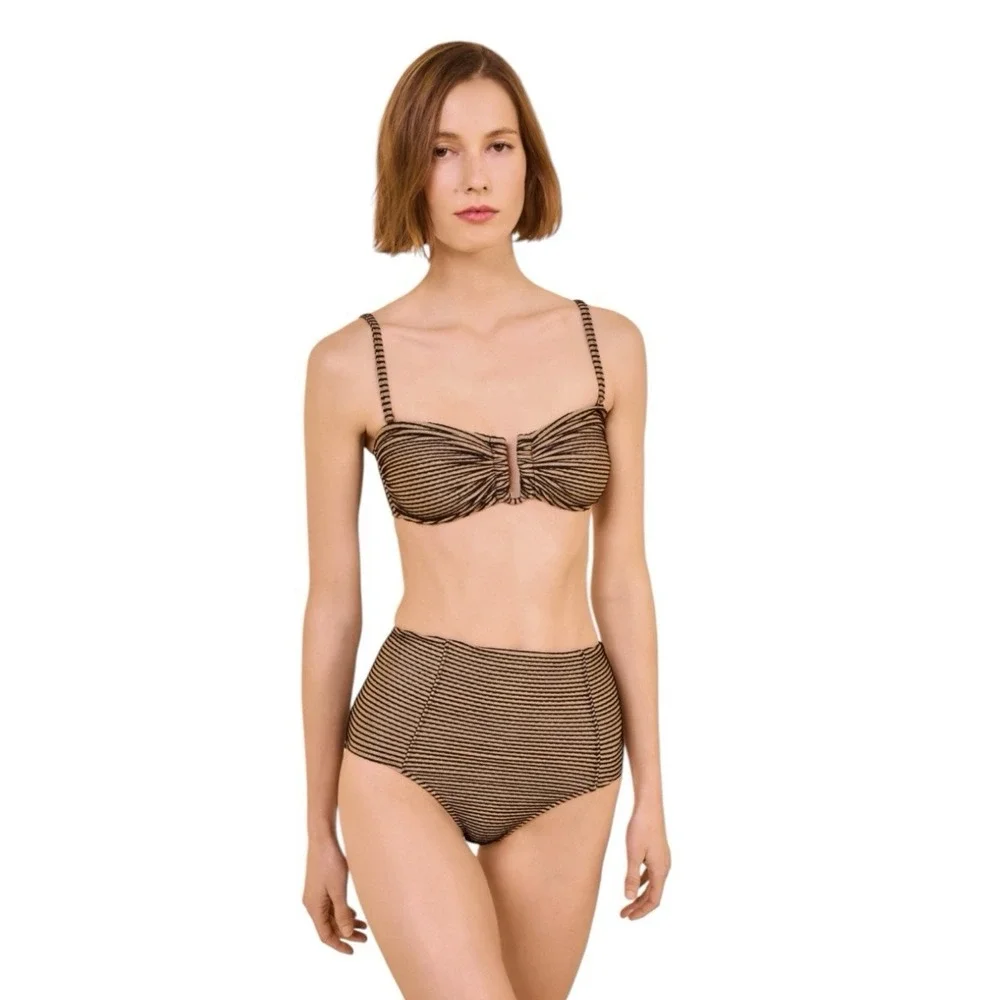 New ULLA Johnson Zahara Bikini Set Swimsuit Women's Large Beach MSRP $470